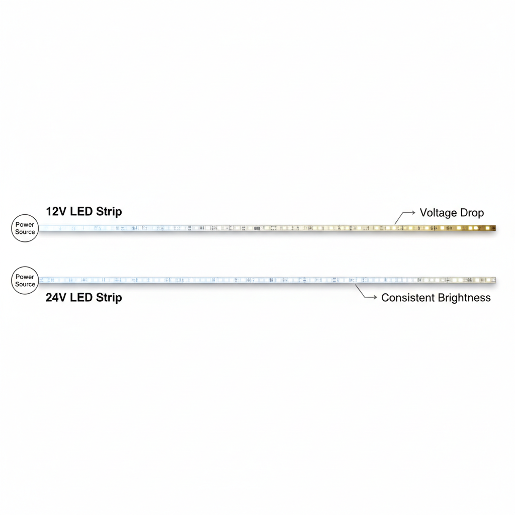 12V vs 24V LED Strip Lights-Which is Right for Your Project