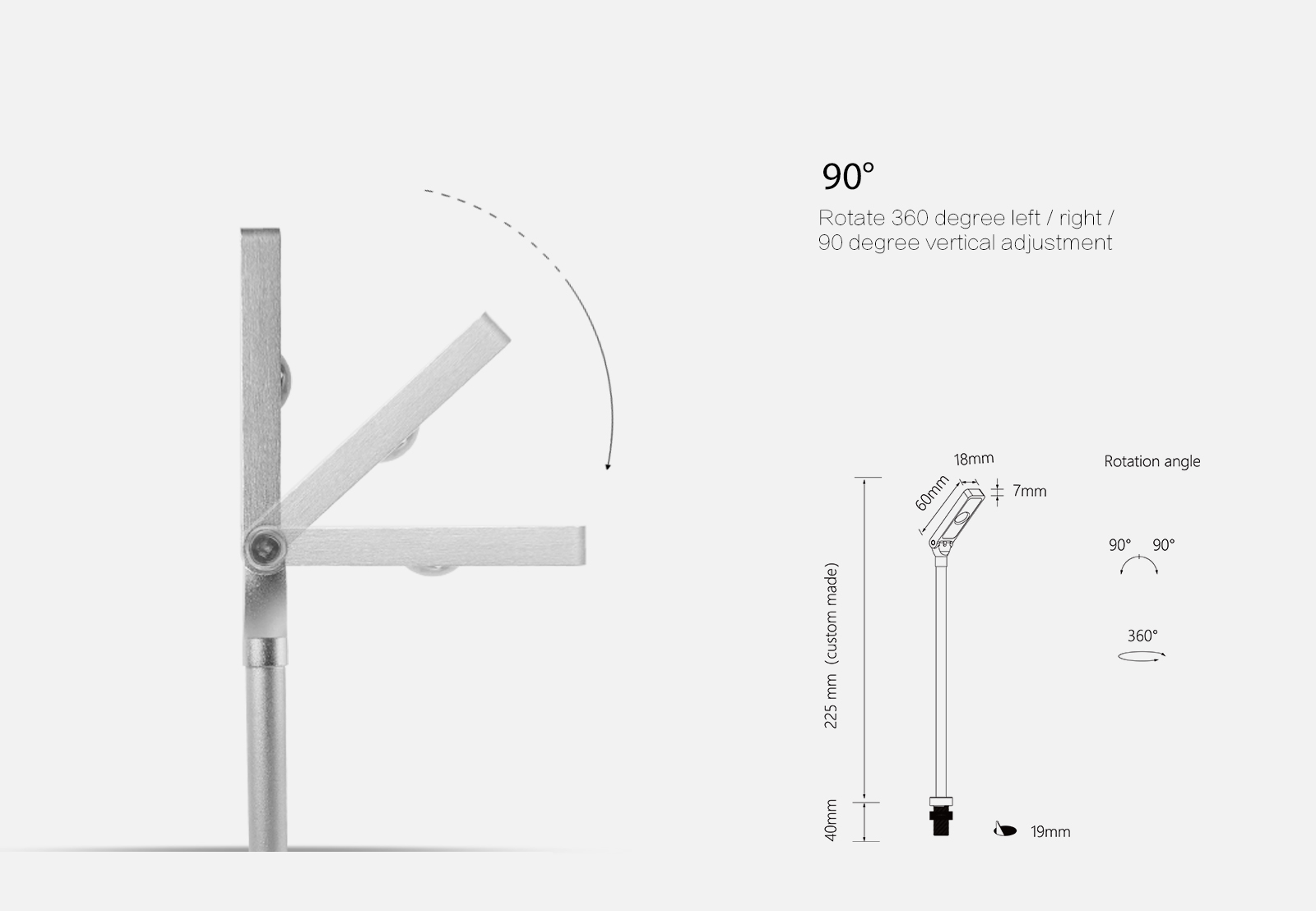 SP-15029 Rotate vertically to adjust the clock pole light gallery image