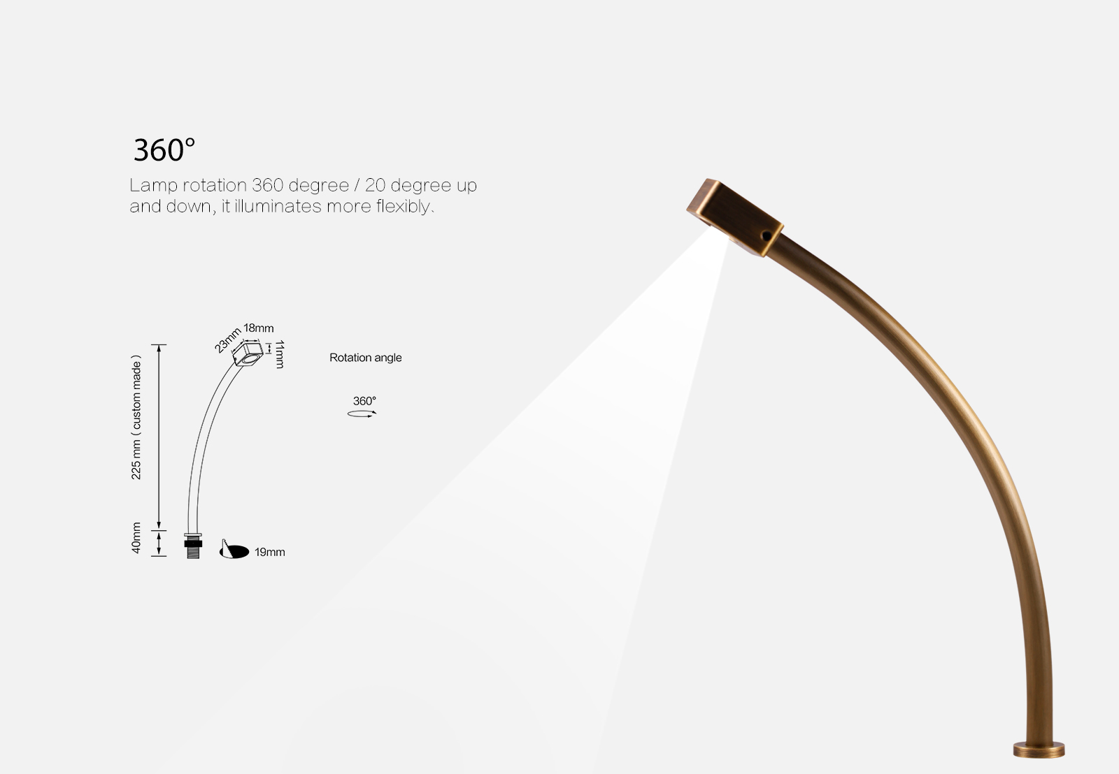 SP-16024 Customize the adjustable Showcase Display light gallery image