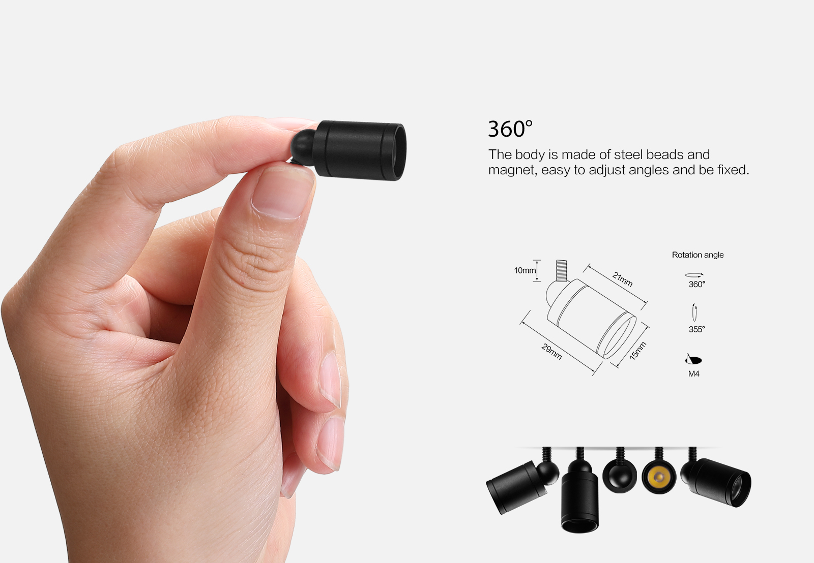 SP-14001 Surface Mount 360 Rotatable LED Mini Spotlight