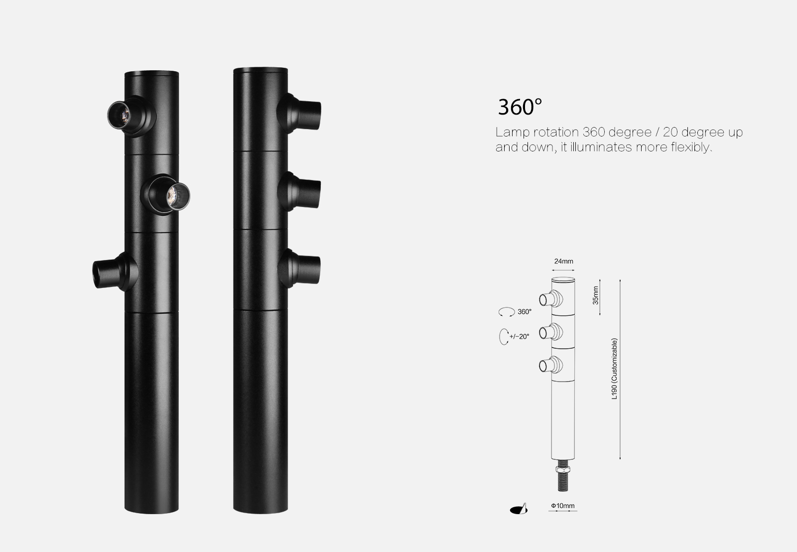 SP-15022 Jewelry display cabinet pole light