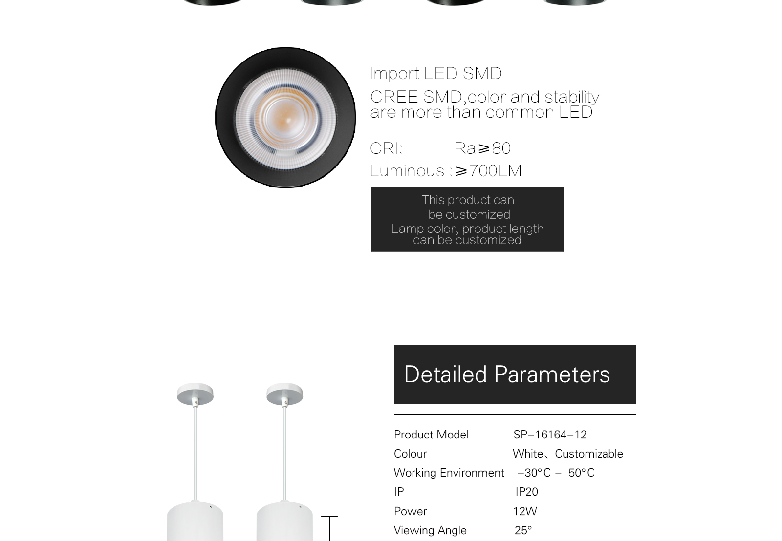 SP-16164-12 Suspended pendant Light gallery image