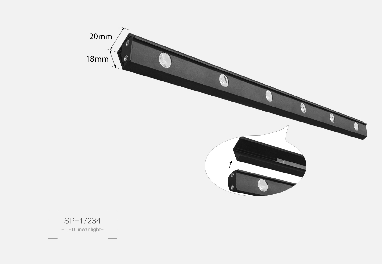 SP-17234 Cabinet Displays Aluminum Alloy Cove Light gallery image