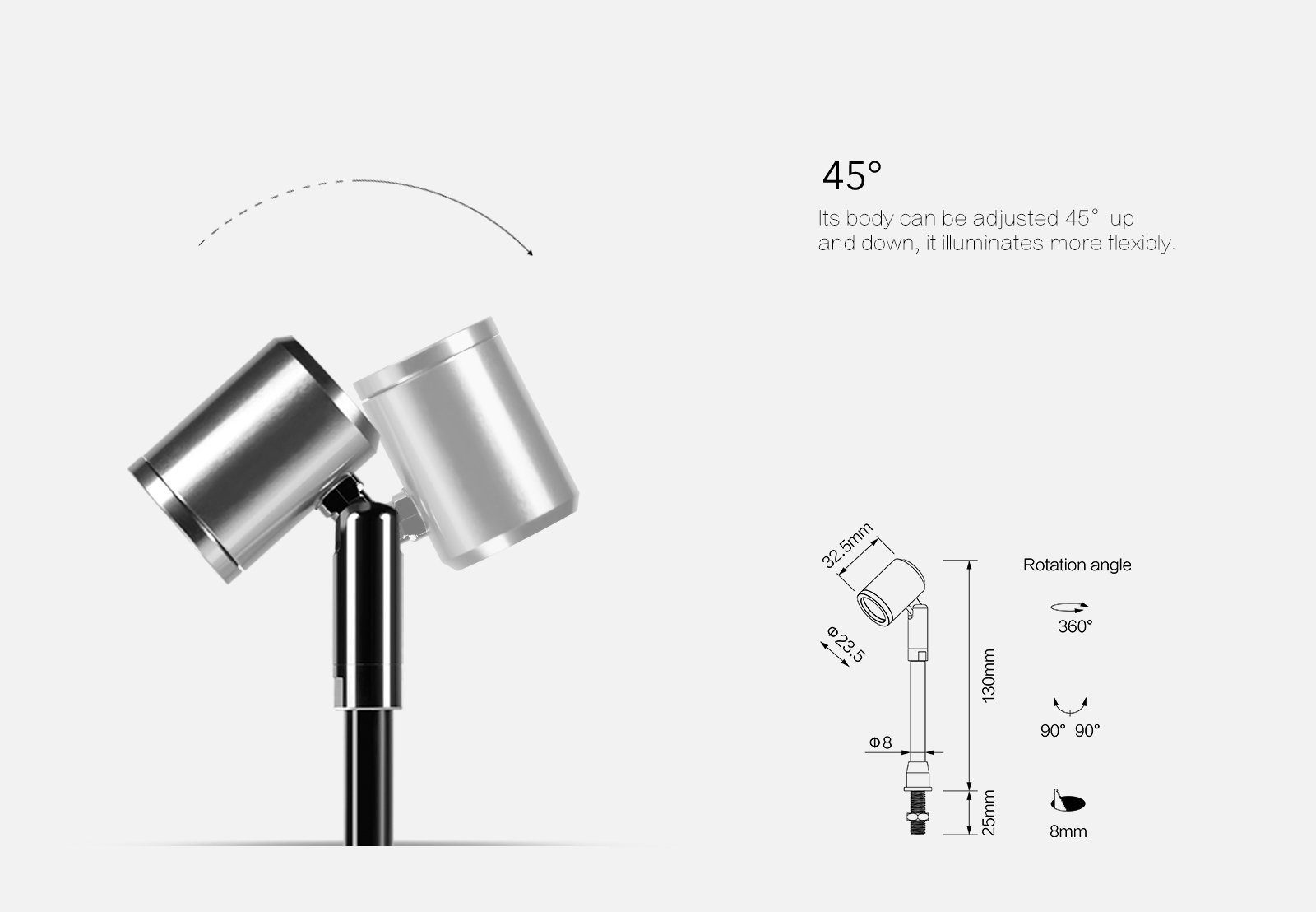 SP-16027 watch cabinet Pole Stem light