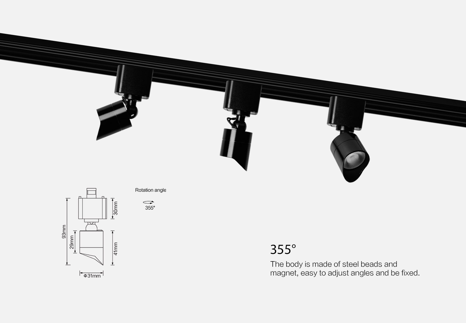 SP-16162-A Trade Show Jewelry Showcase Mini LED Track spotlights gallery image
