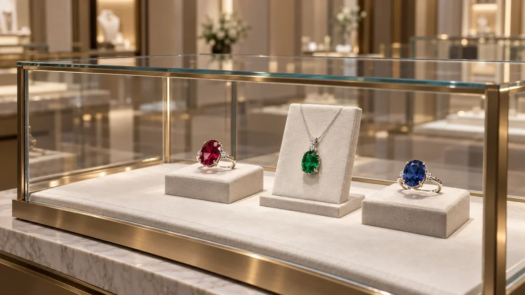 Colored Gemstone Display Lighting: Color, Facets and Settings