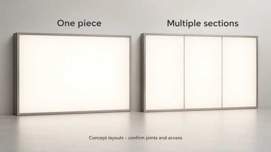 Large Light Guide Panels: One Piece or Multiple Sections?